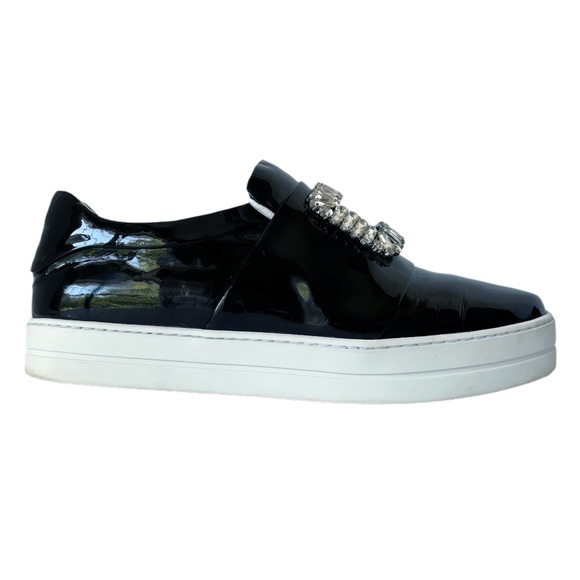 CHAUSSURE LAPIN Black Patent Jeweled Slip On Trainers | 8 - Picture 11 of 11